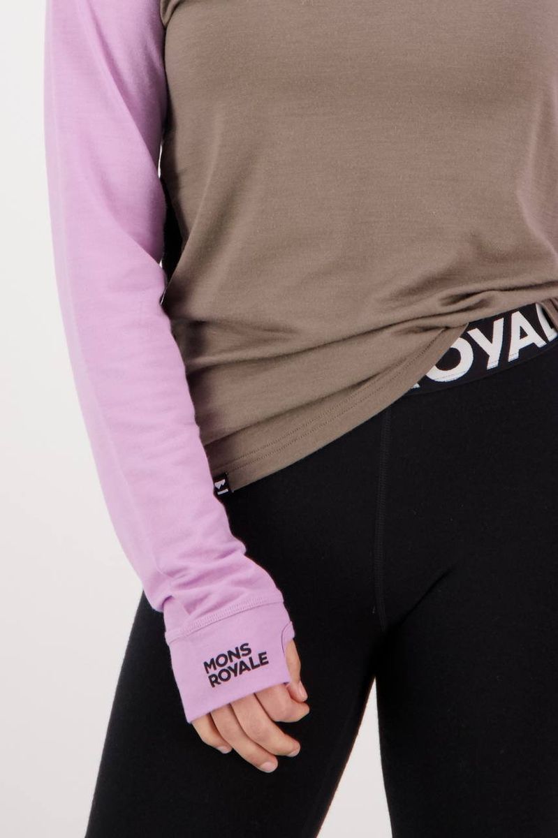 Mons Royale Womens Yotei BF LS Orchid Dawn