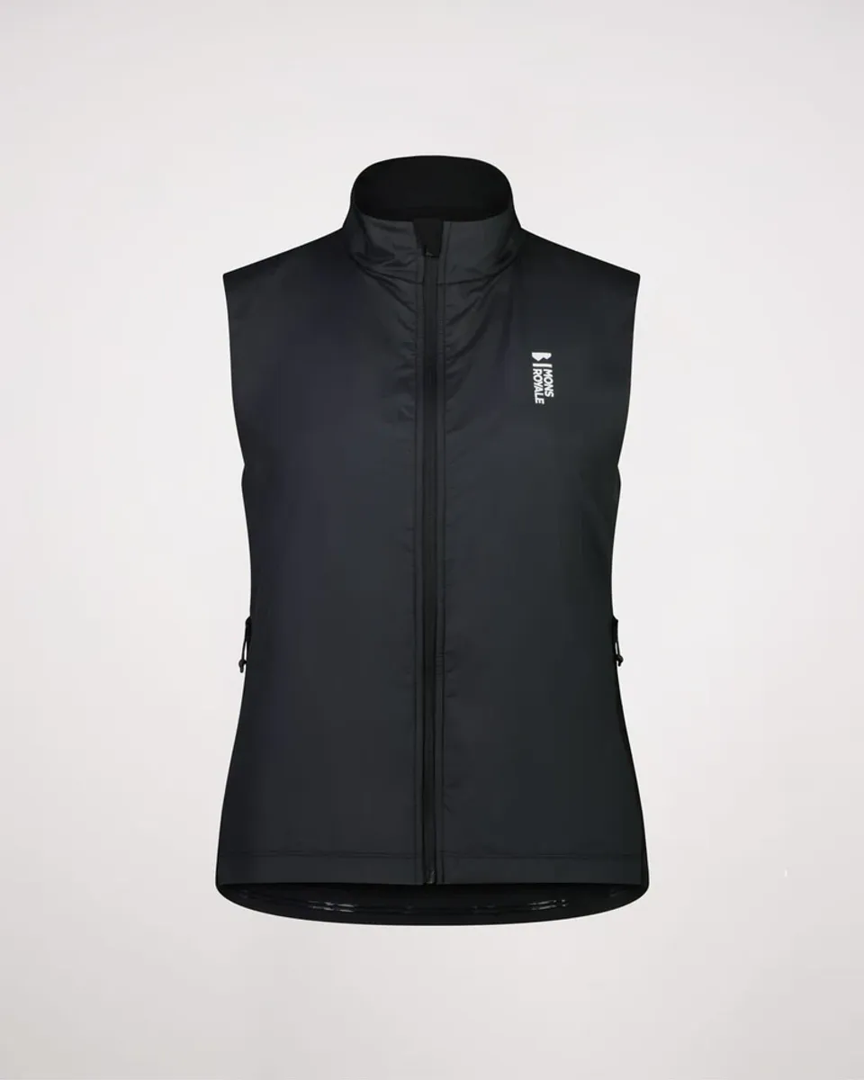 Mons Royale Womens Redwood Wind Vest Black